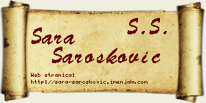 Sara Šarošković vizit kartica